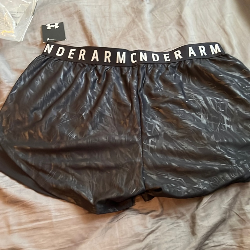 Under Armour Logo Waistband Play Up Shorts Black-L